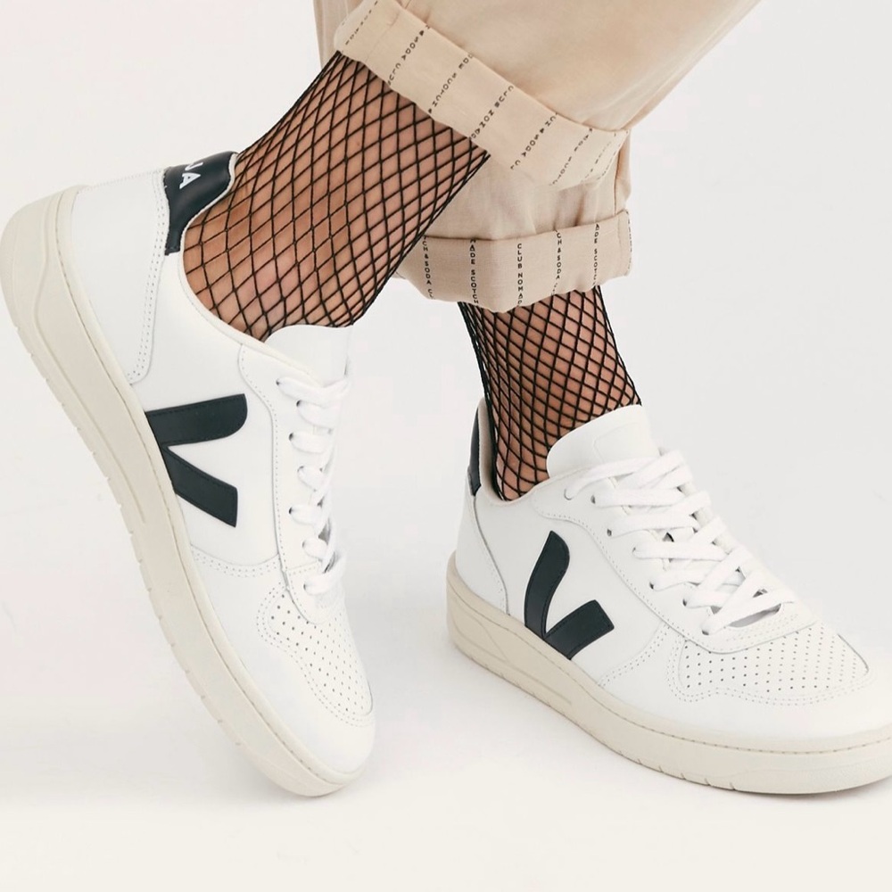 Veja White and Black Sneakers